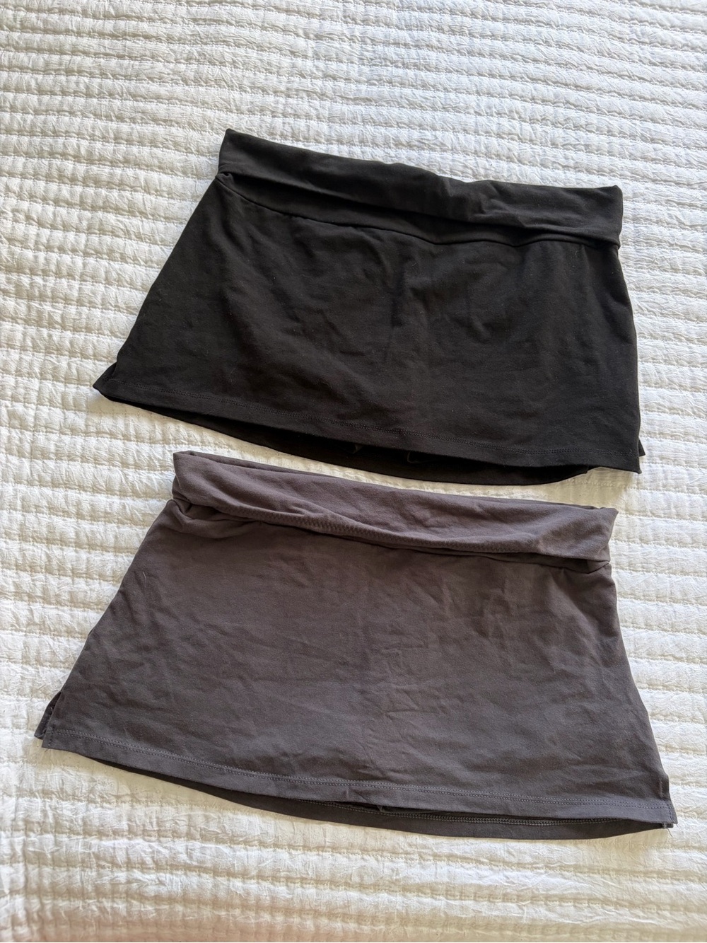 Suzette Collection Mini Skirt Set in Black & Gray Size Medium